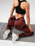 Tie Dye Slimming Yoga Leggings, High Stretch Casual Fitness Pants