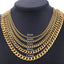Stainless Steel Gold Silver Chain Cuban Curb Women, Men Necklace