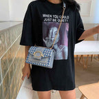 PU Crossbody Bag, Small Fragrance Style, Women's Shoulder Bag, Sense Of Luxury, Emotional Chain Small Bag