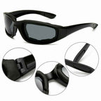 Cycling Sunglasses Chopper Outdoor Sports Glasses For Men Wrap Around UV400 Protection For Fishing Driving Glasses Windproof Gray Lens
