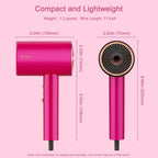 Water Ionic Hair Dryer 1800W With Magnetic Nozzle 2 Speed 3 Heat Travel