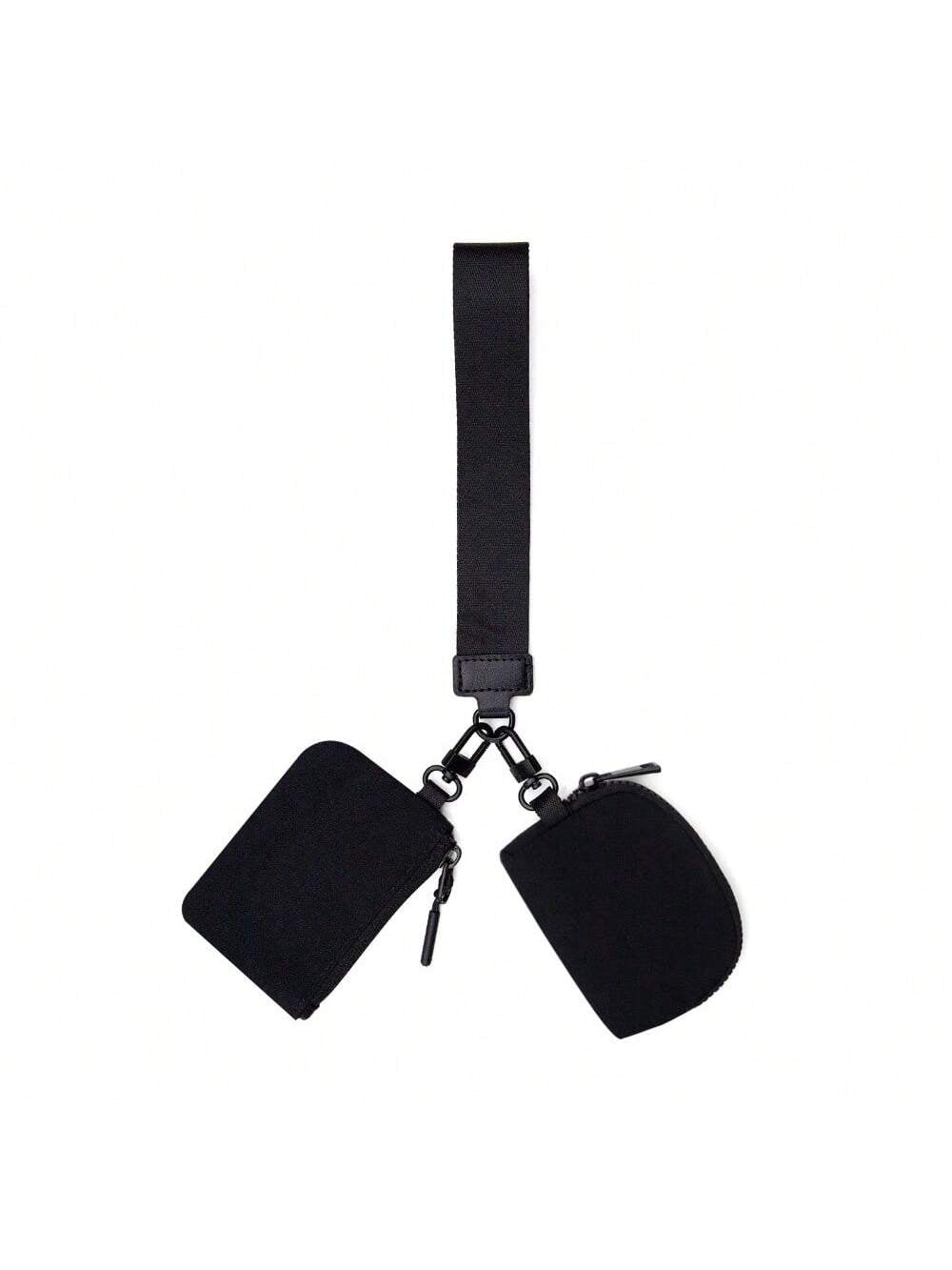 KeyChain Wallet Wristlet Wallets For Women Mini Zip Dual Pouch Wristlet Secondary image