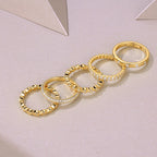 Starlight Golden Melody Ring Set S925 Silver And Gold-Plated Moissanite