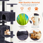 Multi Functional Cat Treehouse Cat Climbing Frame for Indoor Cats