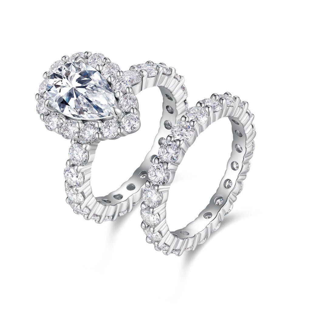 Devoted Dew Moissanite Ring Set in S925 Sterling Silver