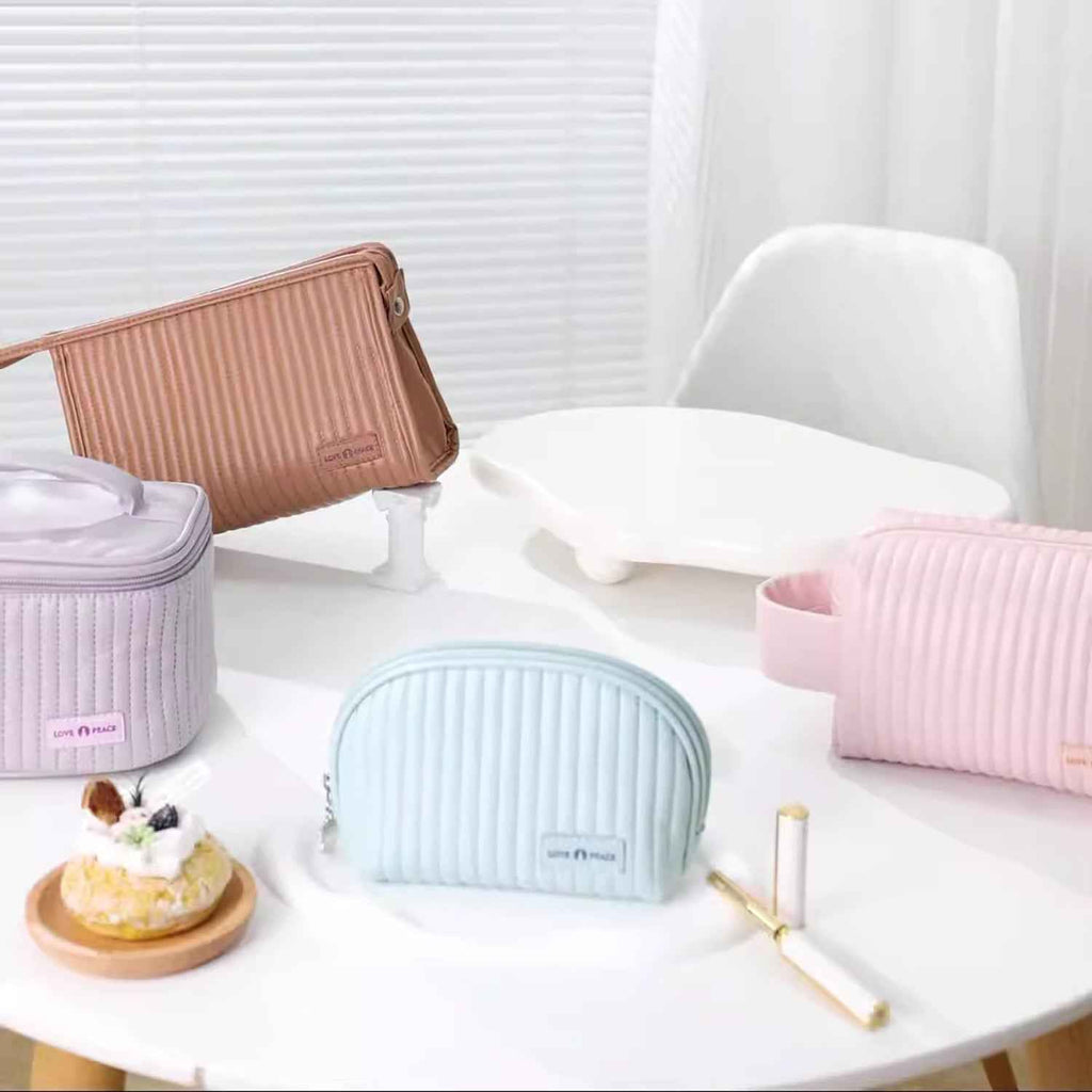 Portable Cosmetic Bag Set – Cute Travel Makeup Bag Organizer Large Capacity
