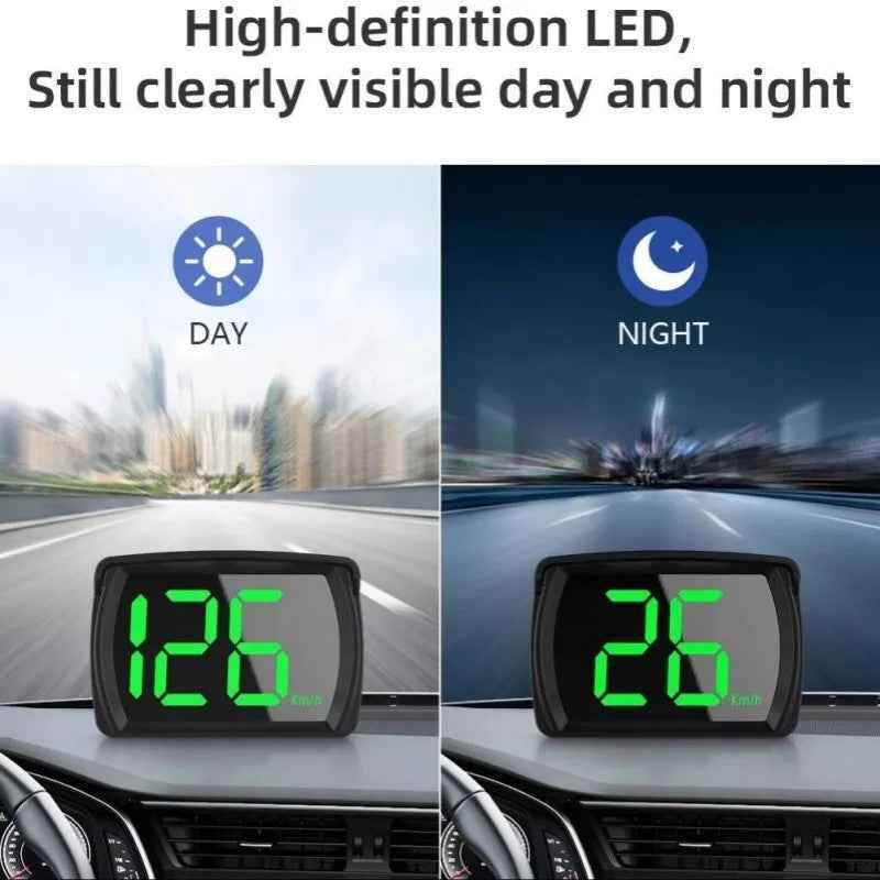 2024 New HUD Car Head-up Display MPH Speed Display 3-inch Multi-function LCD MPH Dashboard Main image