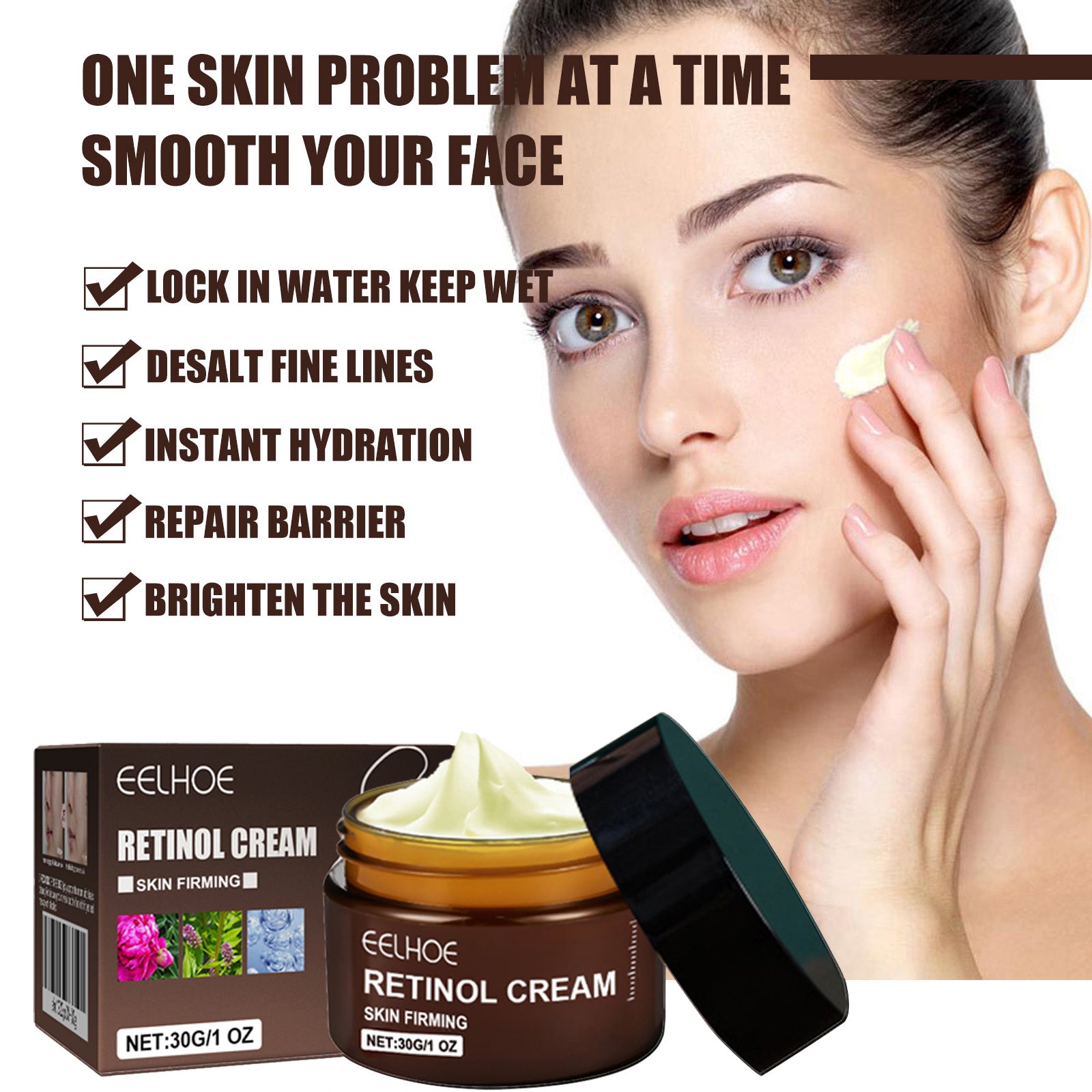 Retinol Anti Aging Cream for Fine Lines Wrinkles Skin Renewal Nightly