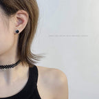 One pair Stainless Steel Punk Earrings Unisex Hip Hop Pierced Jewelry