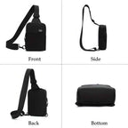 Small Crossbody Bags For Women & Men, Mini Sling Bag Fanny Packs Crossbody Purse, Chest Bag For Travelling, Hiking, Running -Black
