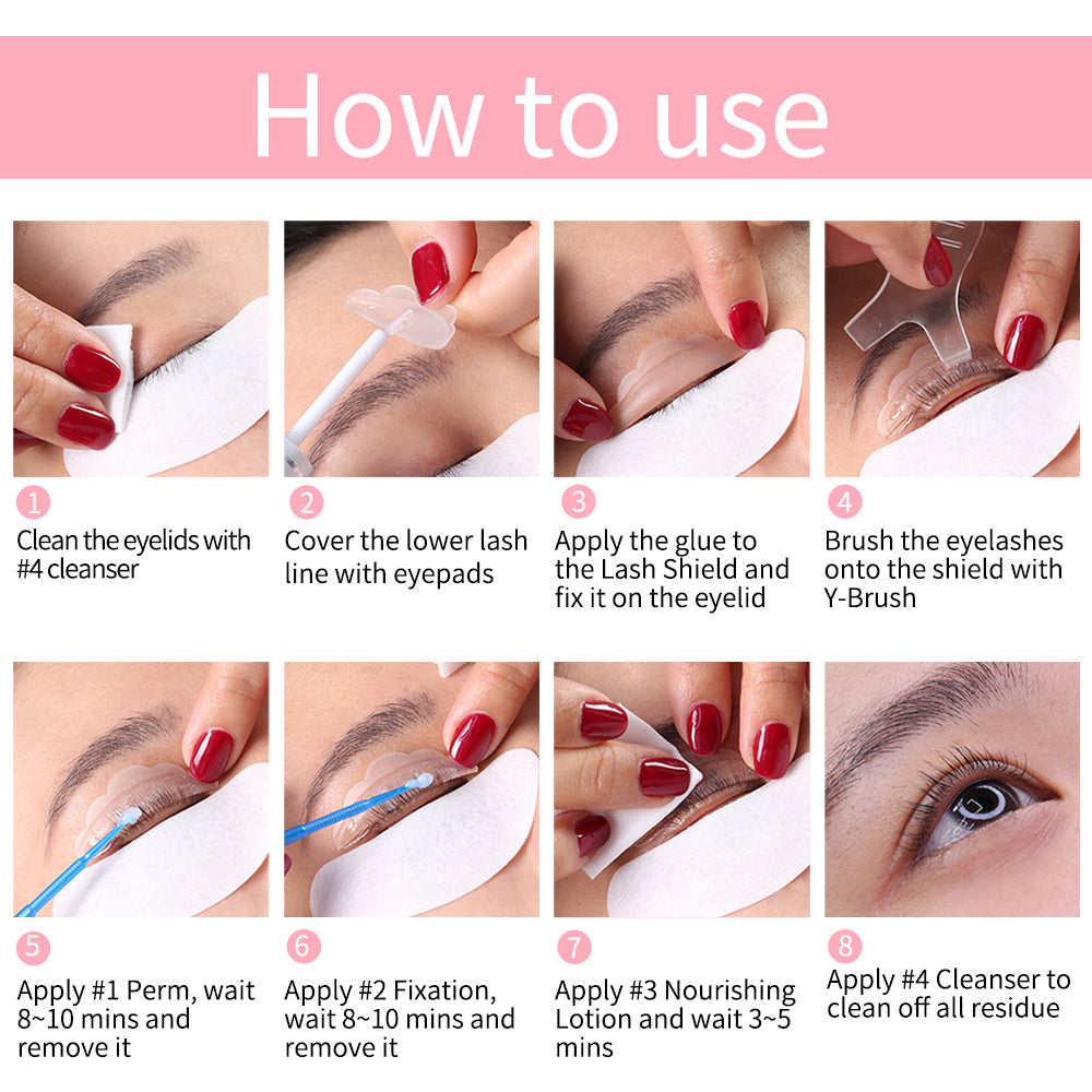 10 Pairs Sachet Lifting Lotion Lashes Lift Set Make Up Tools Kit