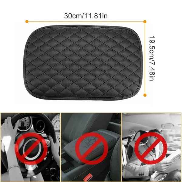 Car Armrest Pad Cover PU Leather Center Console Protector Secondary image