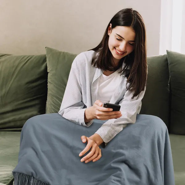 77x24In USB Heated Shawl With Teasel Wearable Heating Blanket Electric Throw Wrap Indoor Outdoor With Zipper 3 Heating Levels Machine Washable For Outdoor Home Office.
