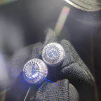 Hip Hop Wedding Zircon Stud Earrings Sparkling Unisex Daily Jewelry