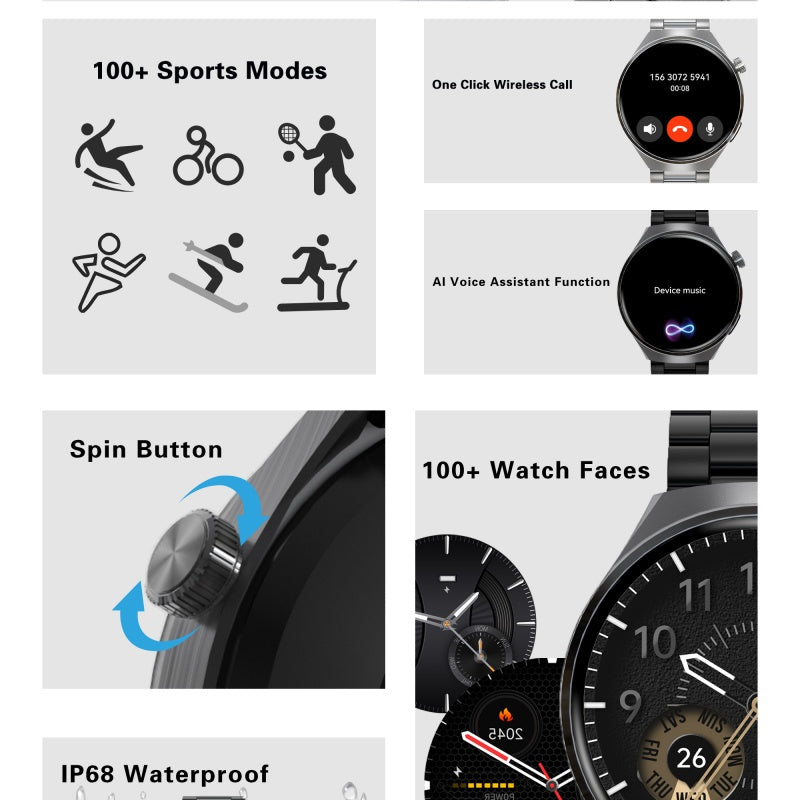 SENBONO V19 Business Men Smart Watch Answer Call Heart Rate