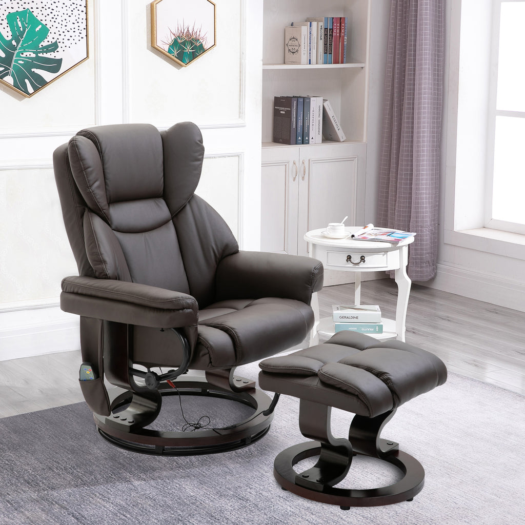 Massage Sofa Recliner Chair w/ Footrest 10 Vibration Points