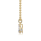 Wish Light Pear Moissanite Pendant Necklace S925 Silver Gold Plating