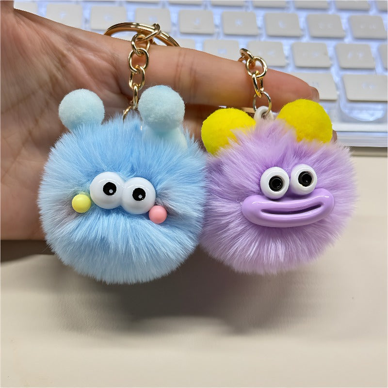 Cute Cartoon Plush Keychains Soft Fluffy Charms For Keys And Bags