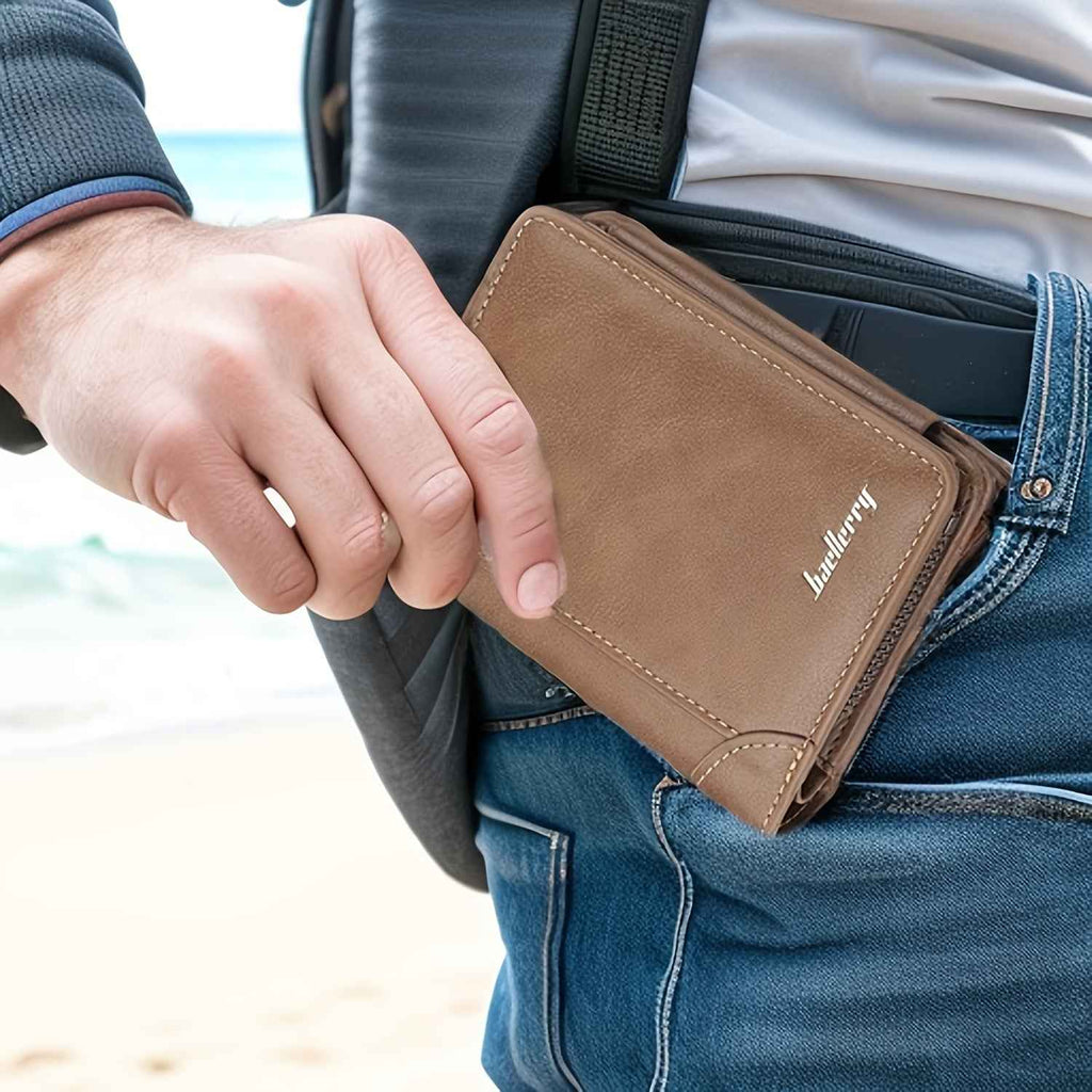 Men's Wallet Brown Khaki
