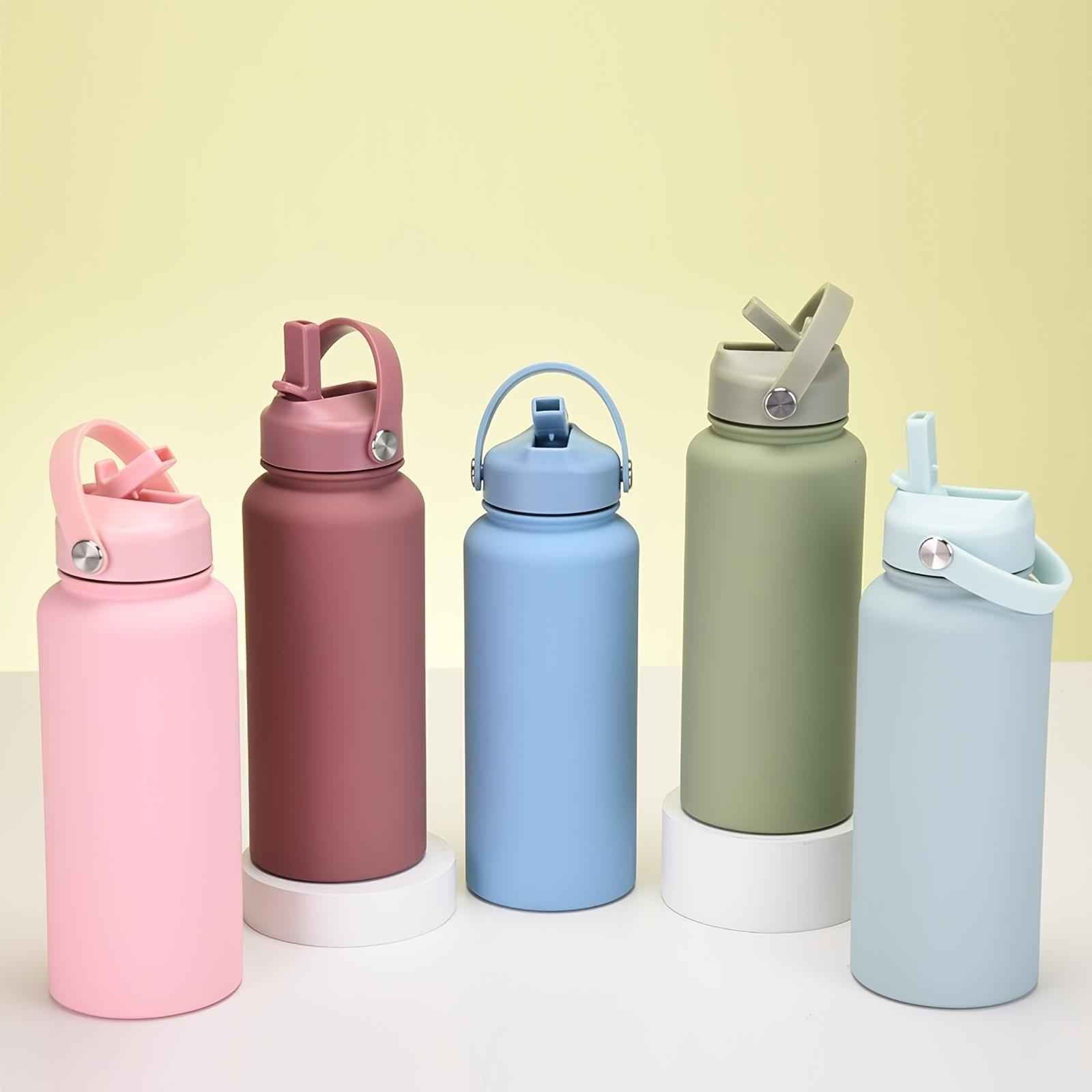 40 Oz Stainless Steel Sports Water Bottle With Straw Insulation, With 3 Lids ,straw Lid, Water Cup Lid,Please Note That This Product Is Shipped By Yourself For The Average Shipping Cost