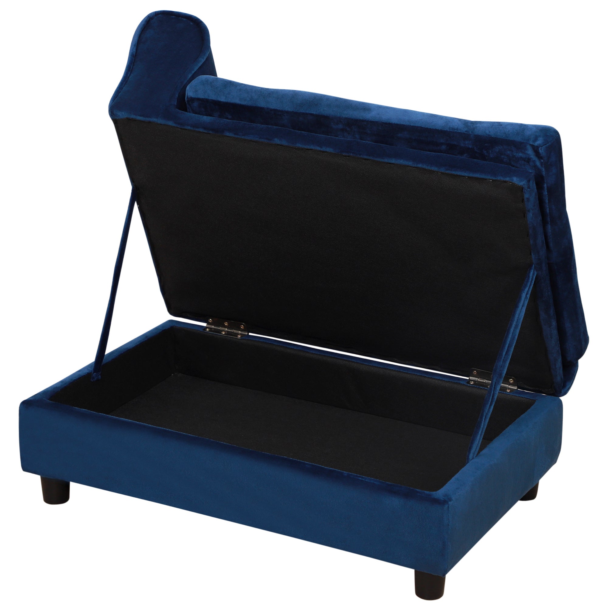 Luxury Small Dog Bed With Hidden Storage Plush Foam