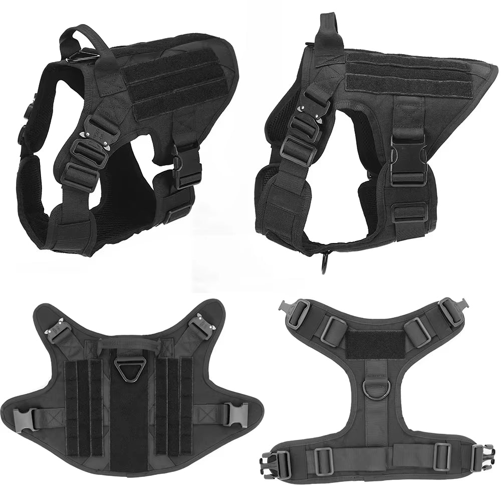 Pet Harness Luxury Dog Leash Set Chest Dog Nylon Camouflage Dog Harness Durable 1000D Nylon For Daily Walks
