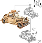 Robotime Rolife Vintage Car Model 3D Wooden Puzzle Toys For Chilidren Kids