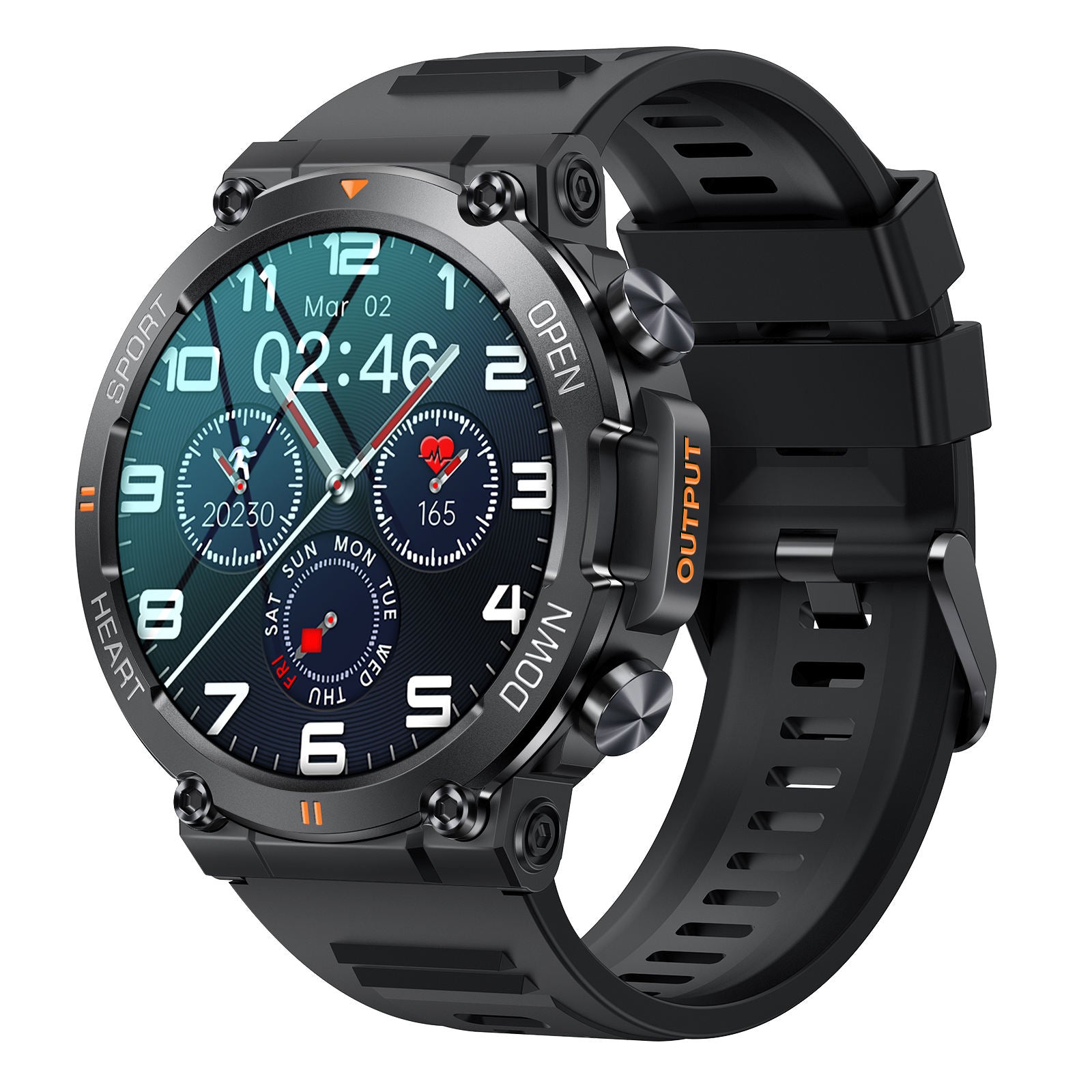 Senbono Men Smart Watch Round Big Screen Wireless Dial Answer Call Fit