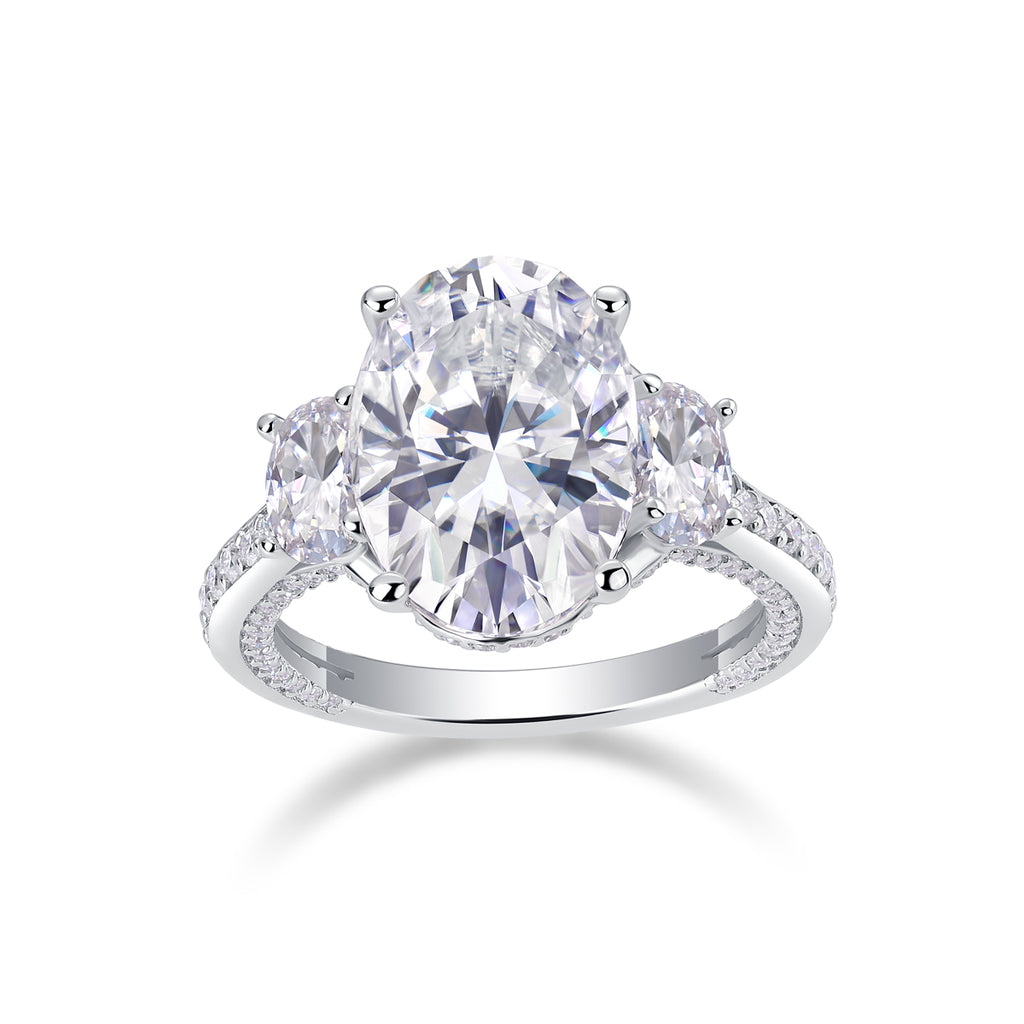 Crown Of Radiance Fashionable Moissanite S925 Silver Jewelry Set