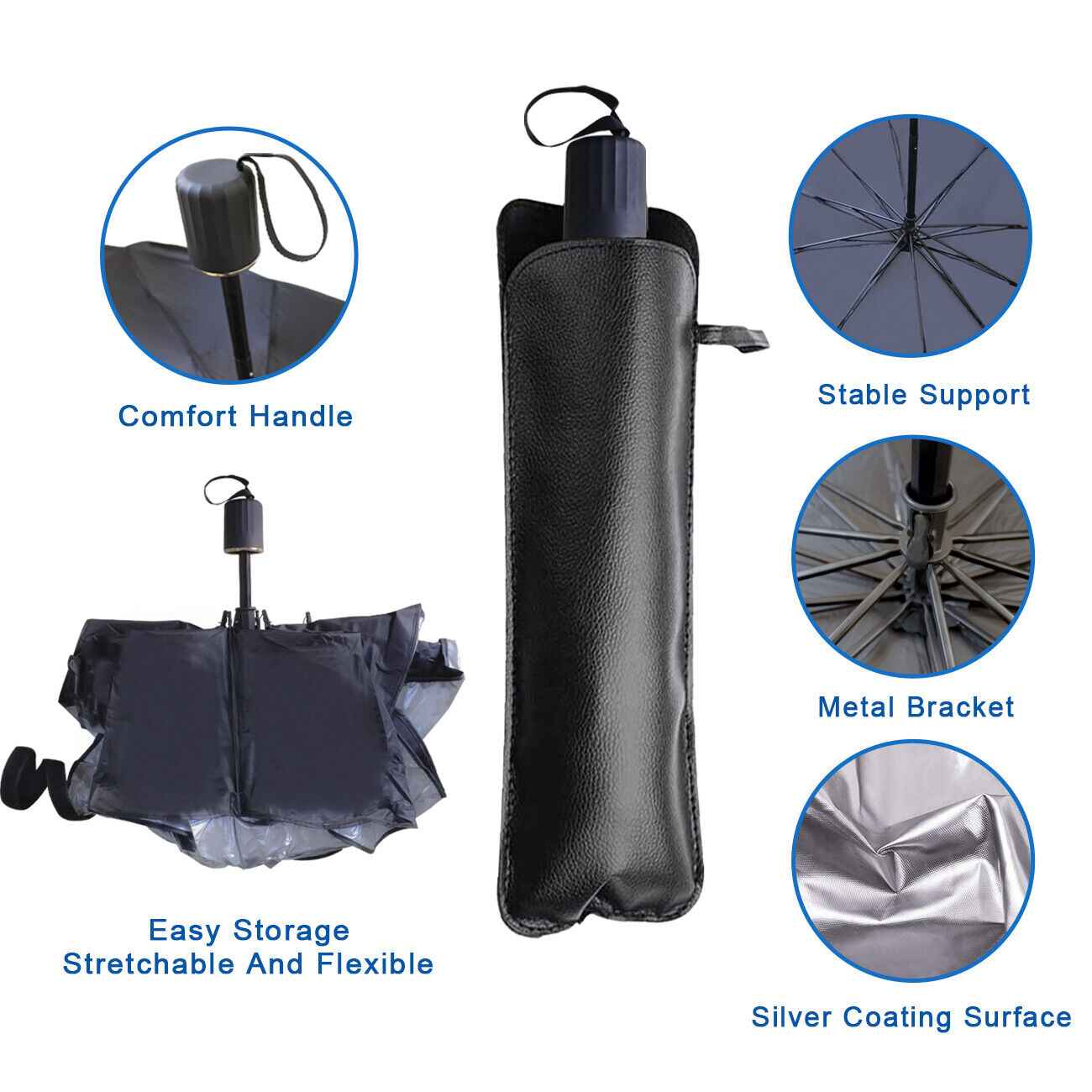 Foldable Reflector Windshields Umbrella Car Windshield Sun Shade UV Rays And Heat Sun Visor Protector