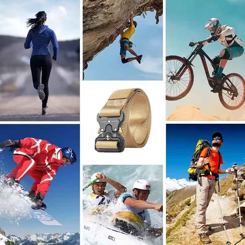 Men's Belt Outdoor Hunting Tactical Belt Mult-Function Buckle Nylon Belt High Quality Marine Corps Belt Metal Buckle