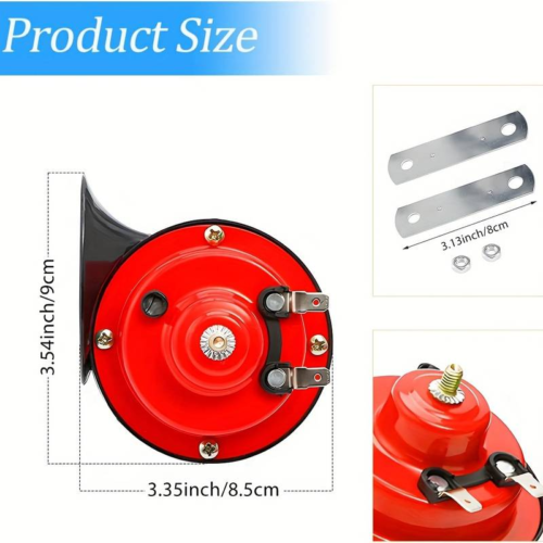 2PC 12V 300DB Super Loud Train Air Horn Waterproof Motorcycle Boat