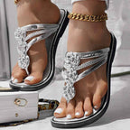 Floral Pattern Flip Flops, Comfortable And Casual Summer Beach Slippers