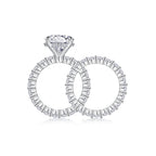 Time Vow - Fashionable Men's And Women's Ring Row Jewelry Set With 5-carat Moissan Diamond