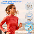 Open-Ear Wireless Bluetooth 5.4 Headphones, IPX5 Sweat-Resistant Earbuds with Touch Controls, Long Battery Life and Charging Case, Comfortable for Workouts & Daily Use