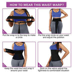 How to wear the Invisible Wrap Waist Trainer Tape Adjustable Tummy Shapewear step-by-step tutorial for effective use.