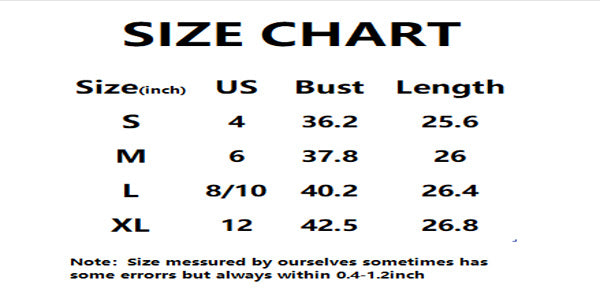 Size chart for Women's Elegant Color-Block Round Neck Top - Basic Solid Color Contrast Casual Shirt For Fall&Winter.