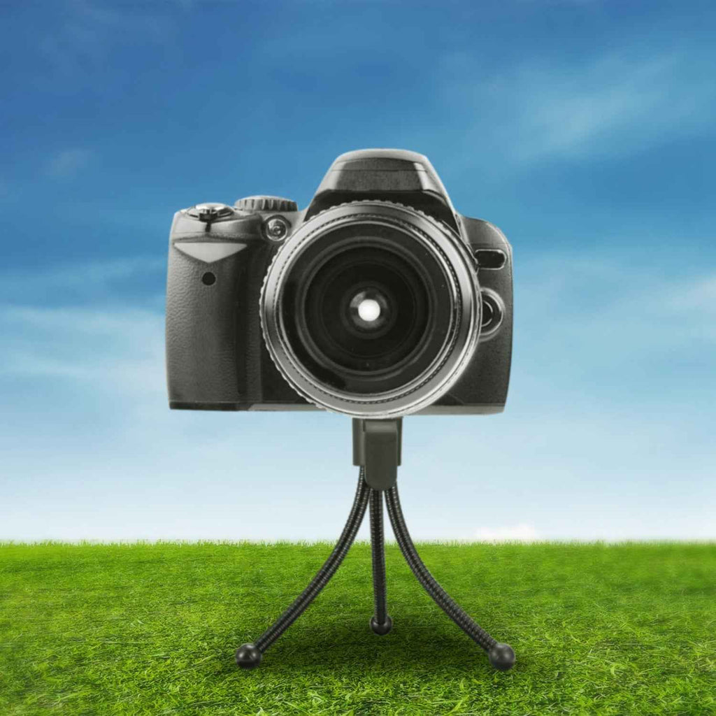 Flexible Mini Tripod Stand for Camera, Portable 1/4"-20 Screw Mount with Non-Slip Feet, Durable for DSLR, 35mm, and Compact Cameras