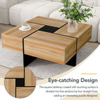 Unique Design Coffee Table With 4 Hidden Storage Compartments UV Gloss