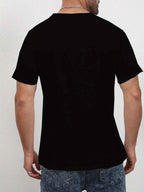 Paris Printed Men's Round Neck Fashionable Short Sleeved Sports T-shirt, Comfortable And Diverse, Suitable For Summer And Spring, Sporty Style, Comfortable And Versatile, As A Gift