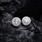 Hip Hop Wedding Zircon Stud Earrings Sparkling Unisex Daily Jewelry