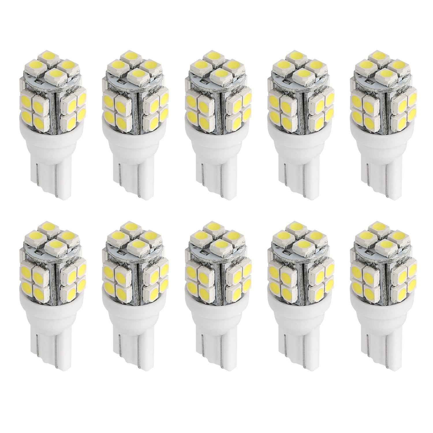 10PCS T10 LED Light Bulbs 6000K White Interior & License Lights