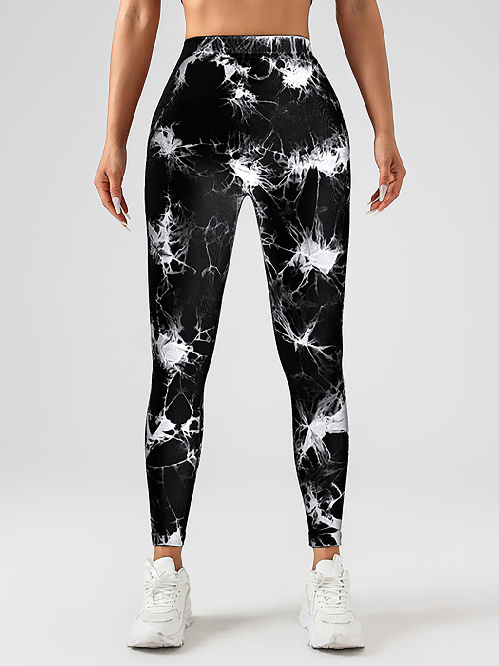 Tie Dye Slimming Yoga Leggings, High Stretch Casual Fitness Pants
