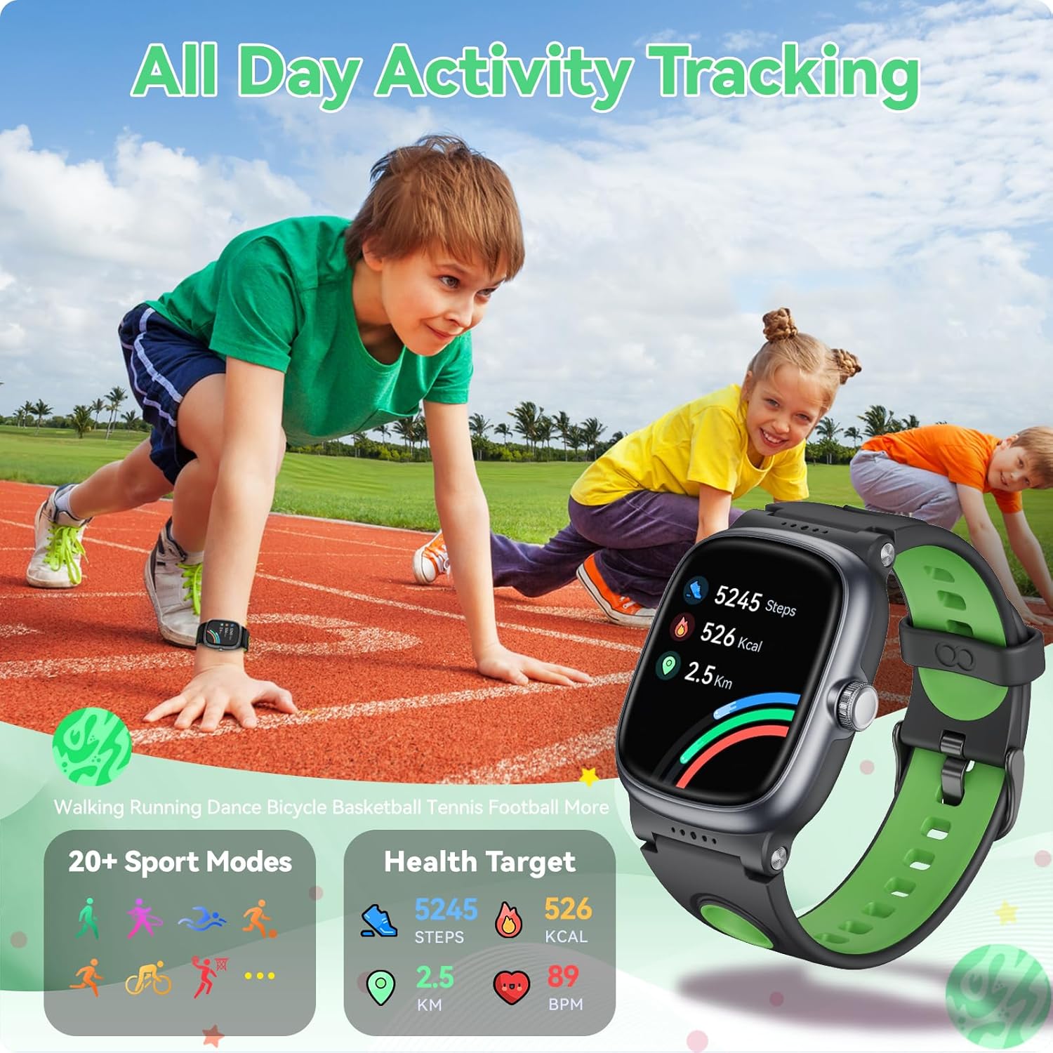 K1 Children's Smart Watch Compatible With iPhone And Android