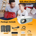 TECDIGBO Smart Projector C55, Native 1080P with UHD 4K Support, High-Definition Home Theater Projector, White (US Version)