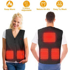 USB Heated Vest, Heat Jacket with 3 Adjustable Heating Gears, Warm Fleece Lined Coat for Men & Women