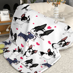 1pc Adorable Fleece Dog Blanket - Soft, Cozy, Lightweight, Warm, Flannel Throw For Couch, Bed, Sofa, Living Room Decor - Perfect For Snuggling Up On Chilly Days 75x100cm,130x150cm,150x200cm with dog prints.