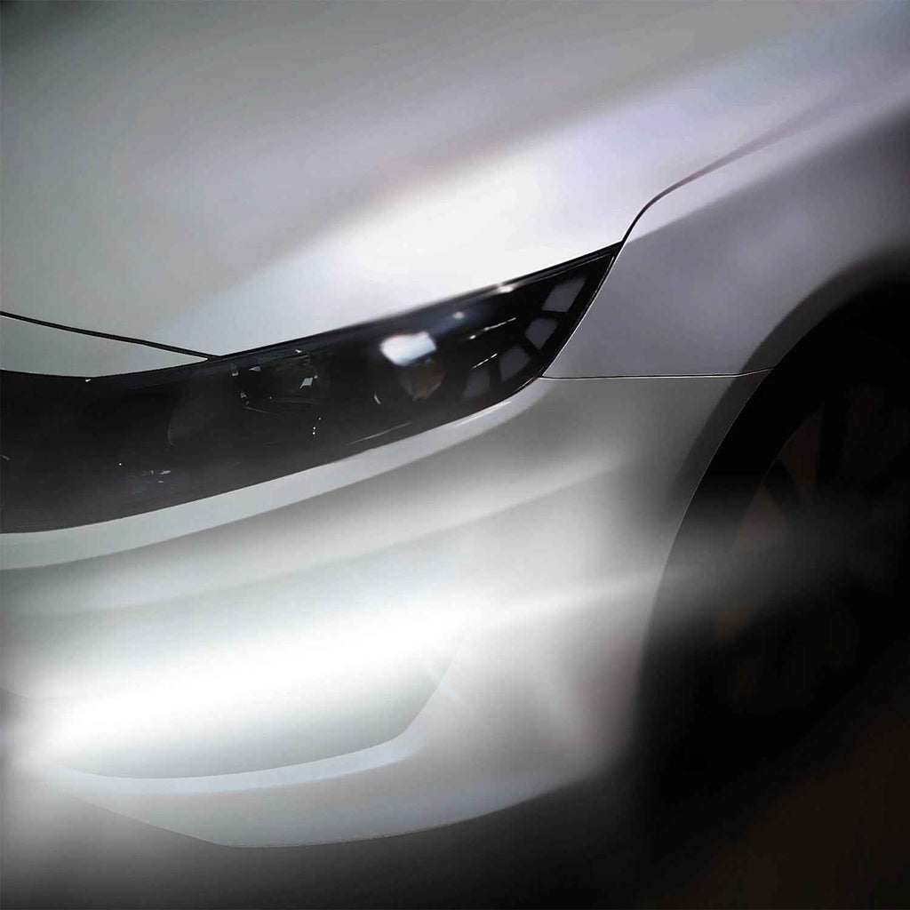 2Pcs LED Daytime Running Lights Car LED COB DRL Fog Lights IP45 Waterproof LED Strip Fog Day Driving Lamp Sticker For 12V Car Interior Exterior Use
