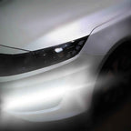2Pcs LED Daytime Running Lights Car LED COB DRL Fog Lights IP45 Waterproof LED Strip Fog Day Driving Lamp Sticker For 12V Car Interior Exterior Use