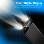 10,000mAh Portable Power Bank, Dual USB Output, Slim Travel Charger with LED Display & Emergency Flashlight, Universal Compatibility